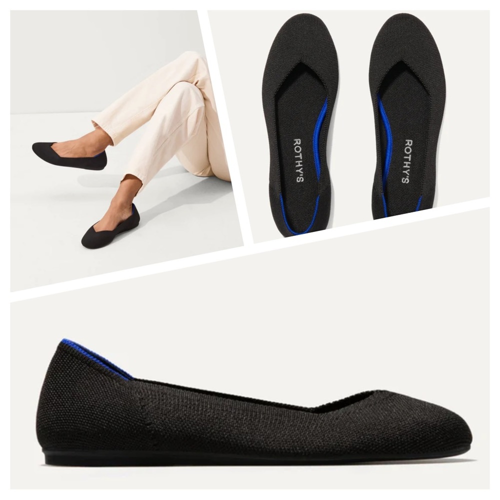 Rothy’s Black Round Toe Everyday Ballet Flat size 7